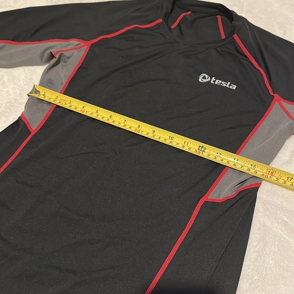 Tesla Mens Cool Dry Compression Baselayer Short Sleeve T-Shirt, Zero Block - Picture 3 of 9